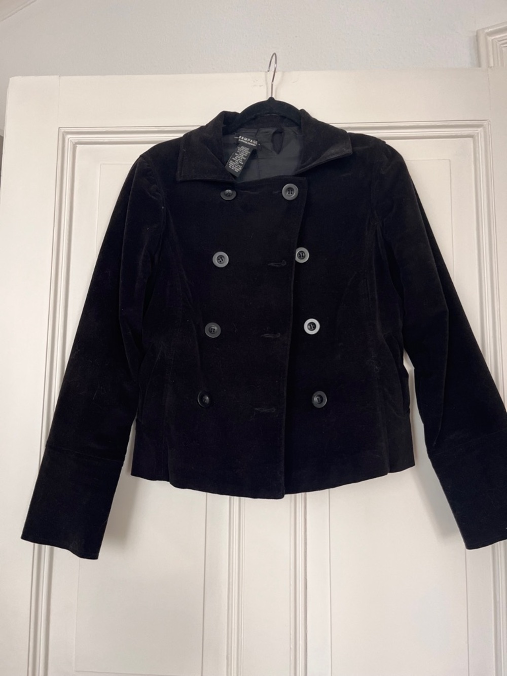 Rampage Vintage Suede Button Jacket Blazer Black